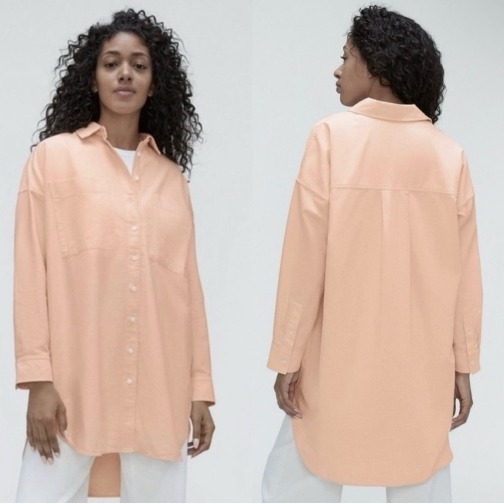 Everlane • The Way Long Oxford Shirt, Peach